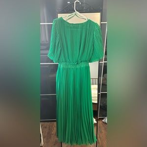 Zara Pleated Green Dress